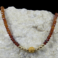 hessonite garnet necklace