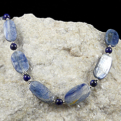 kyanite and lapis necklace