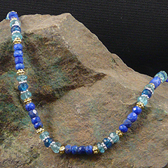 lapis and apatite necklace